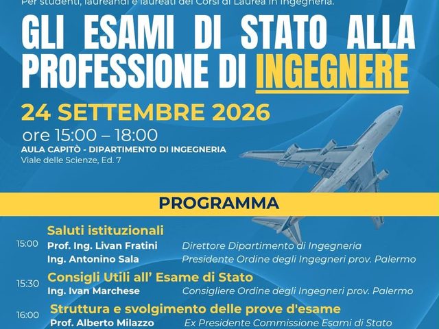 Incontro Formativo per Studenti, Laureandi e Laureati dei Corsi di Laurea in Ingegneria